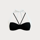 TWO TONE HALTER TOP